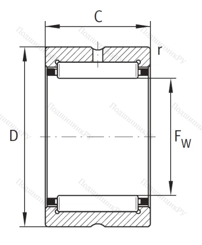 Игольчатый подшипник RNA 4919