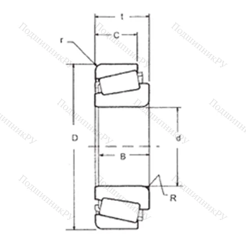 Подшипник роликовый радиально-упорный JLM 81349/JLM 813010
