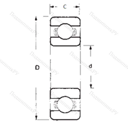 Подшипник шариковый радиальный 1602