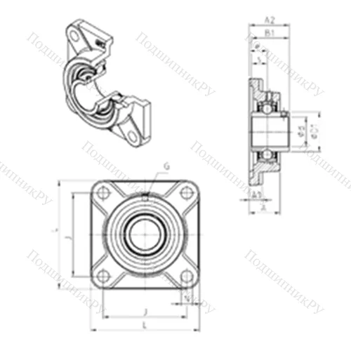 Подшипниковый узел шариковый радиальный UCF 203