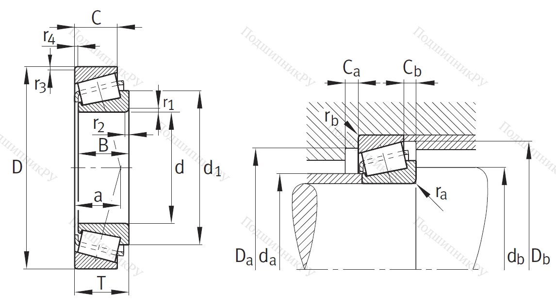 Конический роликовый подшипник 32026 XP 5