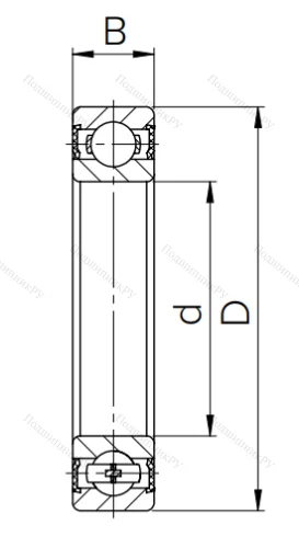 Шариковый однорядный подшипник 180215 (6215 2RS) в Белгороде