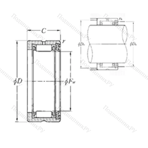 Подшипник игольчатый радиальный RNA 4901L