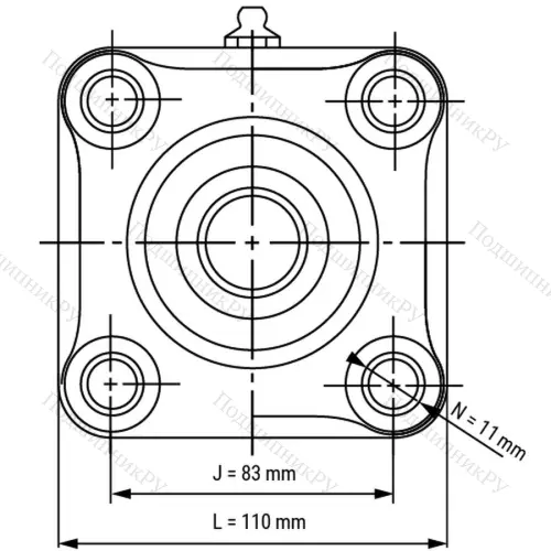 Подшипниковый узел WP-SSBF 206 - Вал: 30 мм от производителя  LPZ