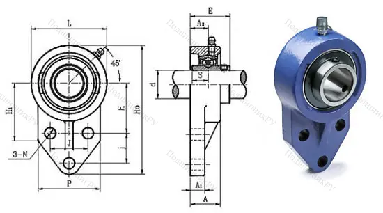 Подшипниковый узел UCFB 204
