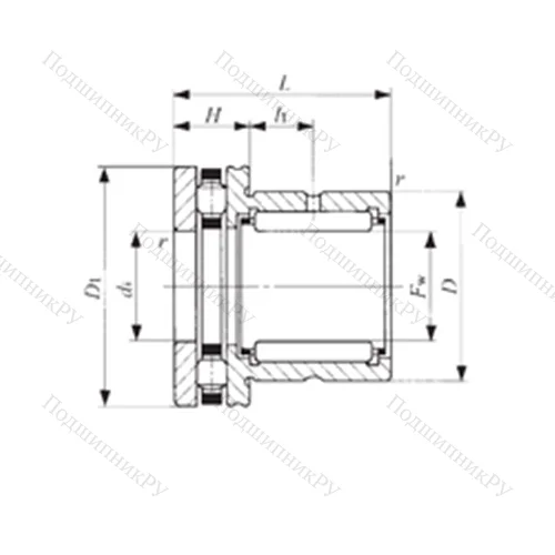 Подшипник комбинированный NBX 1725