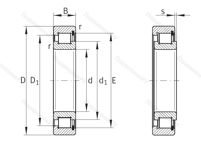 Однорядный роликовый подшипник SL 18 3010 A XL