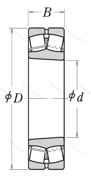 Сферический роликовый подшипник с конической посадкой на вал 22213 EAKE 4 C 3