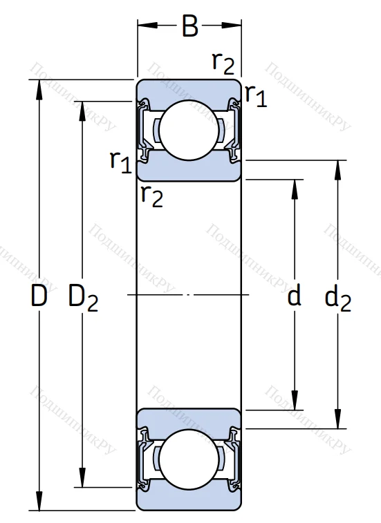 Однорядный шариковый подшипник
