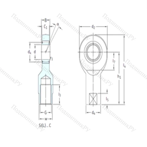 Подшипник скольжения сферический SI 10C