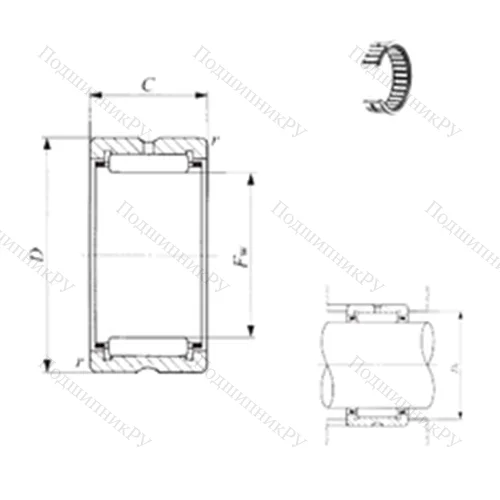 Подшипник игольчатый радиальный TAF 354520