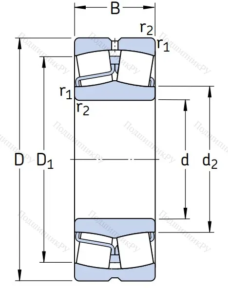 Сферический роликовый подшипник 22220 E