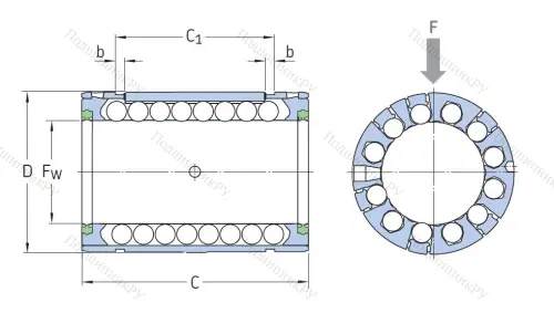 Подшипник линейный LBCR 40 D-2LS в Белгороде