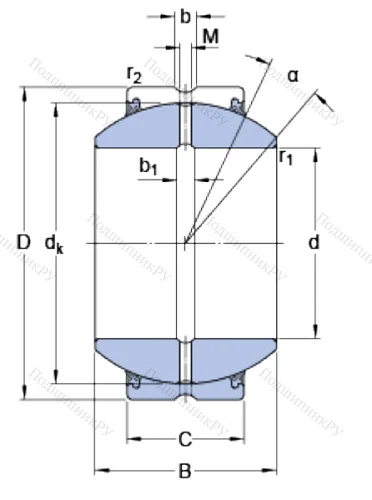 Шарнирный подшипник GEH 90 ES 2RS