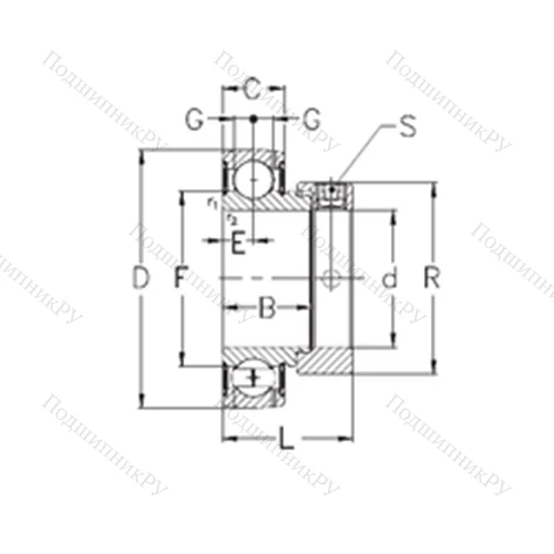 Подшипник шариковый радиальный GRAE 50-NPPB