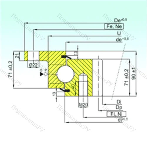 Подшипник шариковый опорно-поворотный ZBL.30.1455.200-1SPTN