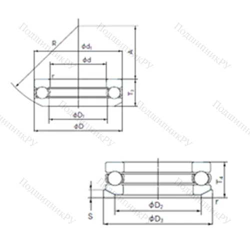 Подшипник шариковый упорный 53340U