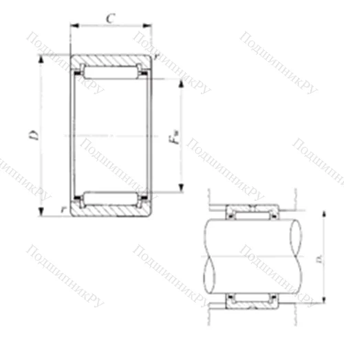 Подшипник игольчатый радиальный TAF 101712/SG