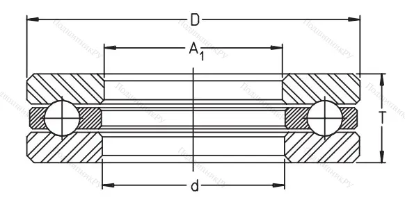 Упорный шариковый подшипник 51220