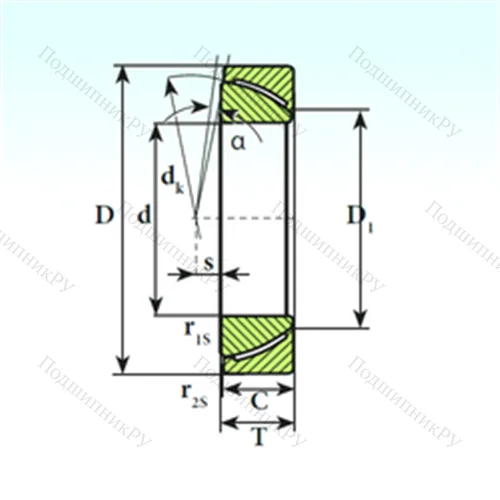 Подшипник скольжения сферический GAC 130 CP
