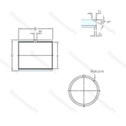 Подшипник скольжения PCM 556040 E