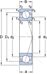 Подшипник 71906 ACDTP/P 4B