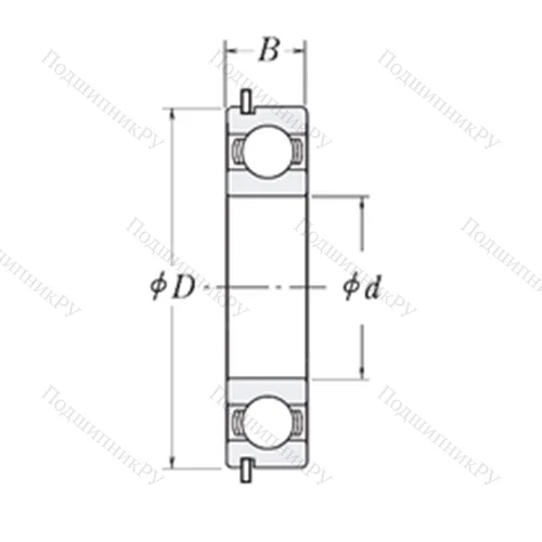 Подшипник шариковый радиальный MJ 1.5/8-NR