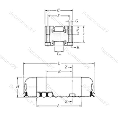 Подшипник роликовый линейный RLM 26?102