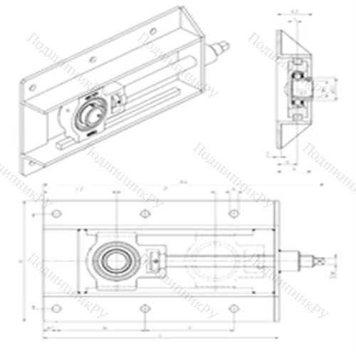 Подшипниковый узел шариковый радиальный UST 203+WB