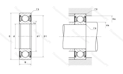 Высокотемпературный  подшипник 6306 FT 150ZZ от производителя  SNR