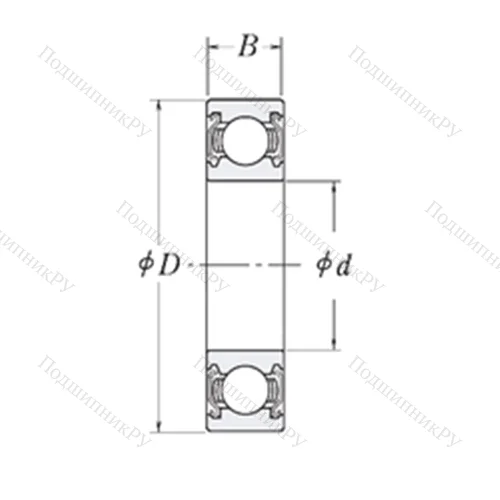 Подшипник шариковый радиальный LJ 2-2Z