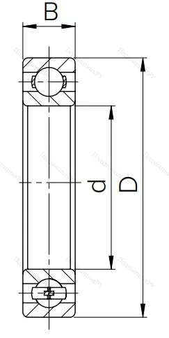 Шариковый однорядный подшипник 7000124 (16024)