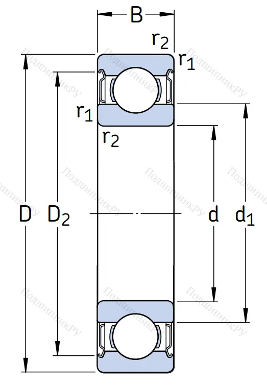 Однорядный шариковый подшипник