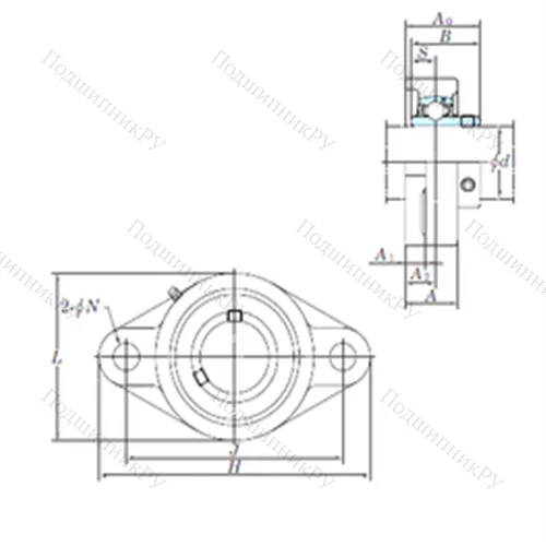 Подшипниковый узел шариковый радиальный UCFL 205-16