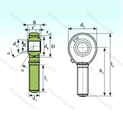 Подшипник скольжения сферический TSM 12