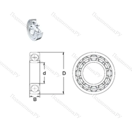 Подшипник шариковый радиальный 61806-2Z