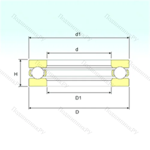 Подшипник шариковый упорный BD 1B 634132