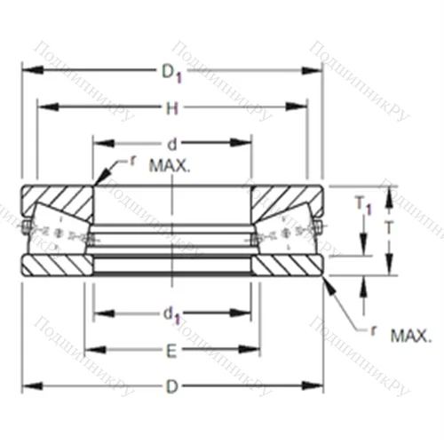 Подшипник роликовый упорный I-2060-C