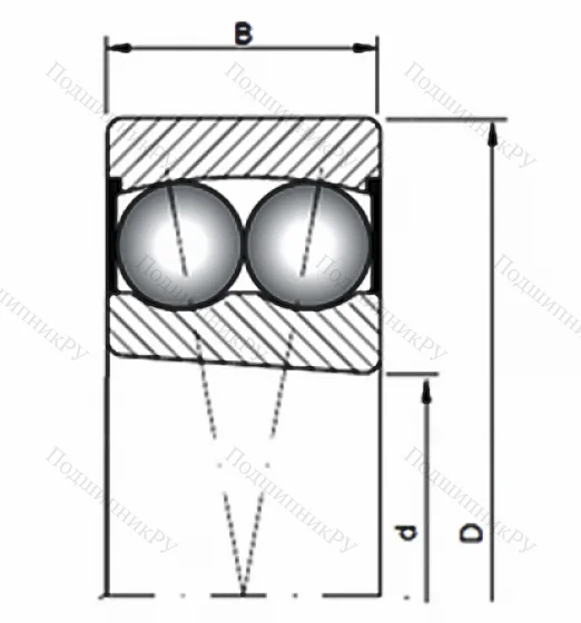 Двухрядный шариковый подшипник 2206 K 2RSTNG