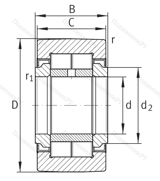 Игольчатый подшипник NUTR 4090 A