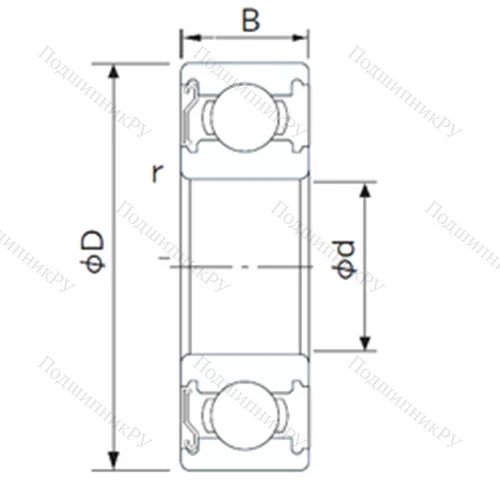 Подшипник шариковый радиальный 6815Z