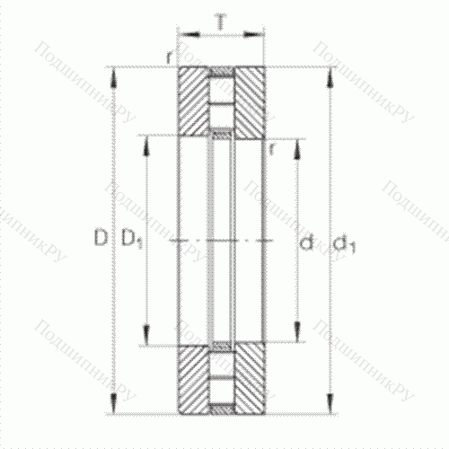 Подшипник роликовый упорный 89316-TV