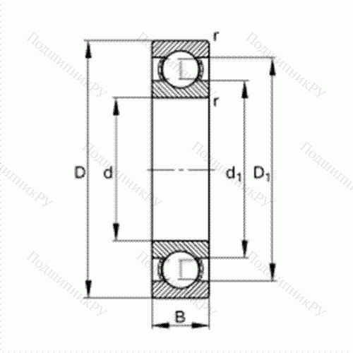 Подшипник шариковый радиальный 6214