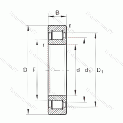 Подшипник роликовый радиальный