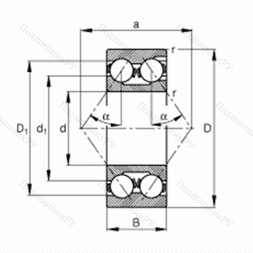 Подшипник шариковый радиально-упорный 3217