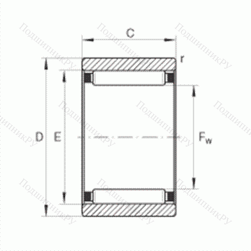 Подшипник роликовый игольчатый RNAO 7X 14X 8-TV